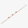 Red Butterfly Tennis Diamond Adjustable Bracelet for Women