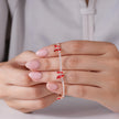 Red Butterfly Tennis Diamond Adjustable Bracelet for Women