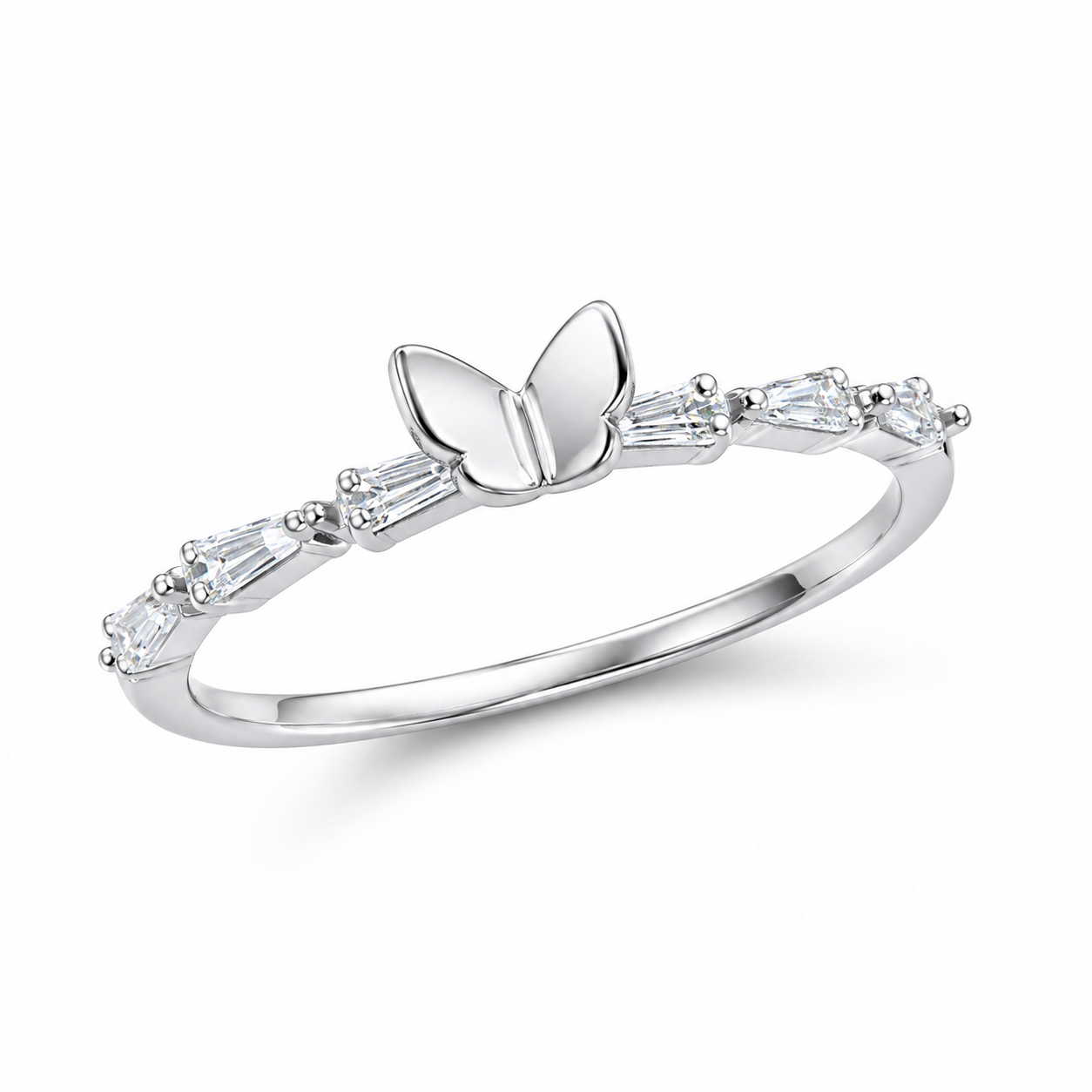 Butterfly CZ 925 Sterling Silver Ring for Women