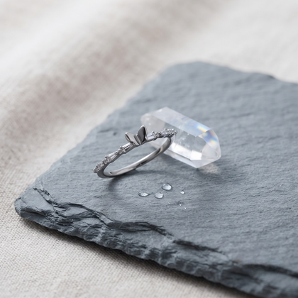 Butterfly CZ 925 Sterling Silver Ring for Women