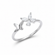 925 Sterling Silver Butterfly Open CZ Ring