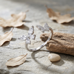 Butterfly & Floral Open Ring – 925 Sterling Silver Ring for Women
