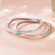 Celestial Curve Diamond-Look Sterling 925 Silver Bangle for Women