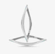 Celestial Curve Diamond-Look Sterling 925 Silver Bangle for Women