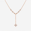 Rose Gold Drop CZ 925 Sterling Silver Chain Pendant for Women