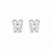 Butterfly CZ Diamond Design 925 Sterling Silver Stud Earrings for Women