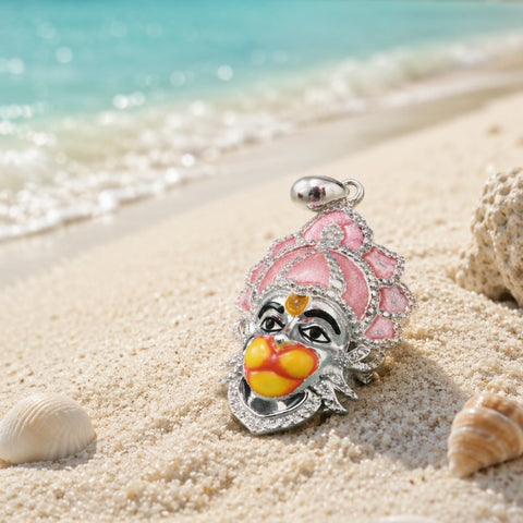 Divine Hanuman Ji Pendant – 925 Sterling Silver Men's Pendant.