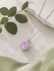Blush Aura Diamond 925 Sterling Silver Pendant Chain for Women