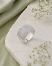 Luxury Diamond Dome Ring for Men in Sterling 925 Silver