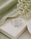 Diamond Texture Statement Ring for Men 925 Sterling Silver