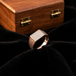 Elegant Diamond Cluster 925 Sterling Silver Rose Gold Ring for Men