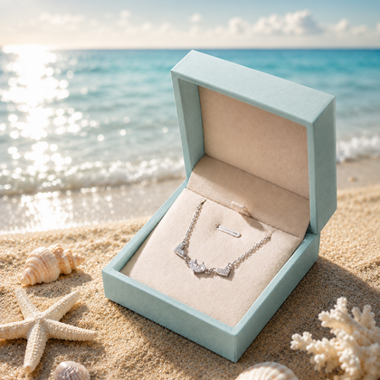 Triple Heart Radiance Diamond 925 Sterling Silver Pendant Chain for Women