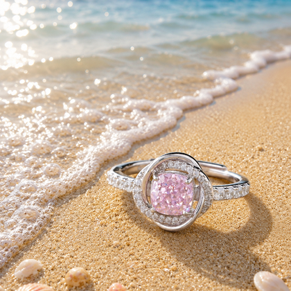 Adjustable Silver Diamond Ring