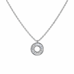circle halo diamond 925 sterling silver pendant chain