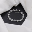 Halo Diamond Adjustable Silver Bracelet for Women