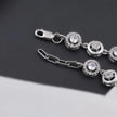 Halo Diamond Adjustable Silver Bracelet for Women