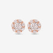 Classic Diamond CZ Rose Gold Stud Earrings