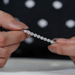 Round Diamond Adjustable Silver Bracelet for Women