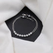 Round Diamond Adjustable Silver Bracelet for Women
