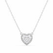 Classic Heart Stone 925 Sterling Silver Pendant Chain for Women