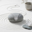 Classic Heart Stone 925 Sterling Silver Pendant Chain for Women