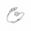 Classic Solitaire & Three Stone Open Ring – 925 Sterling Silver Ring for Women