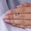 Square 925 silver stud earrings