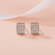 Square 925 silver stud earrings