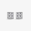 Classic Square Diamond Stud Earrings