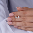 Classic Square Diamond Stud Earrings