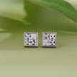 Classic Square Diamond Stud Earrings