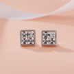 Classic Square Diamond Stud Earrings