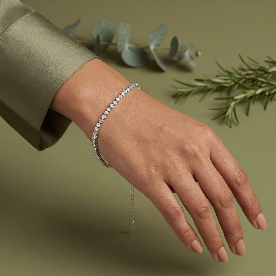 Classic Tennis Diamond Adjustable Bracelet for Women
