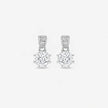 Classic White Diamond Drop Earrings