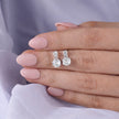 Classic White Diamond Drop Earrings