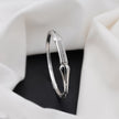 Minimal Diamond Bar Silver Bracelet for Women