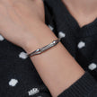 Minimal Diamond Bar Silver Bracelet for Women