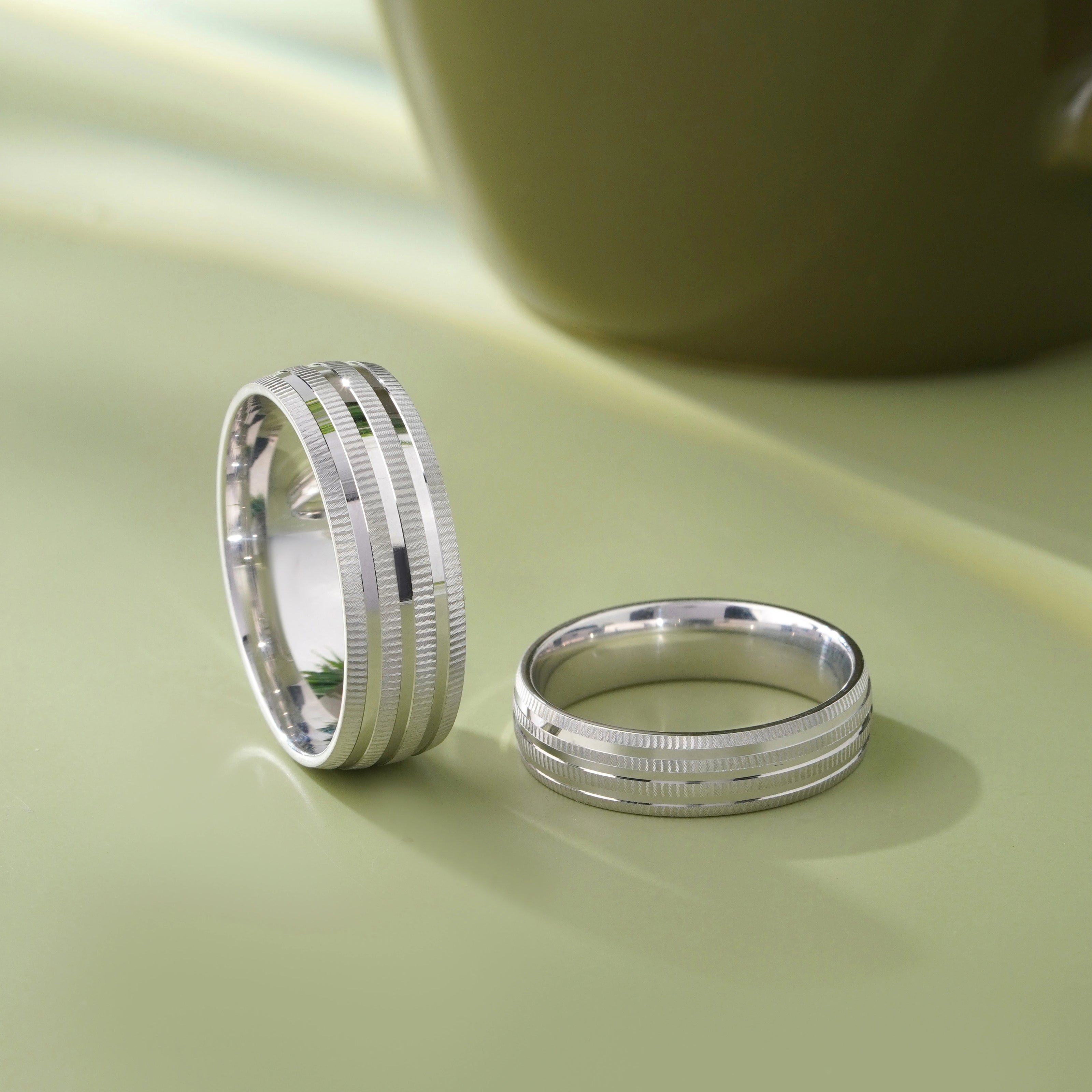 Luxury 925 Sterling Silver Men’s Ring with Modern Textured Design 