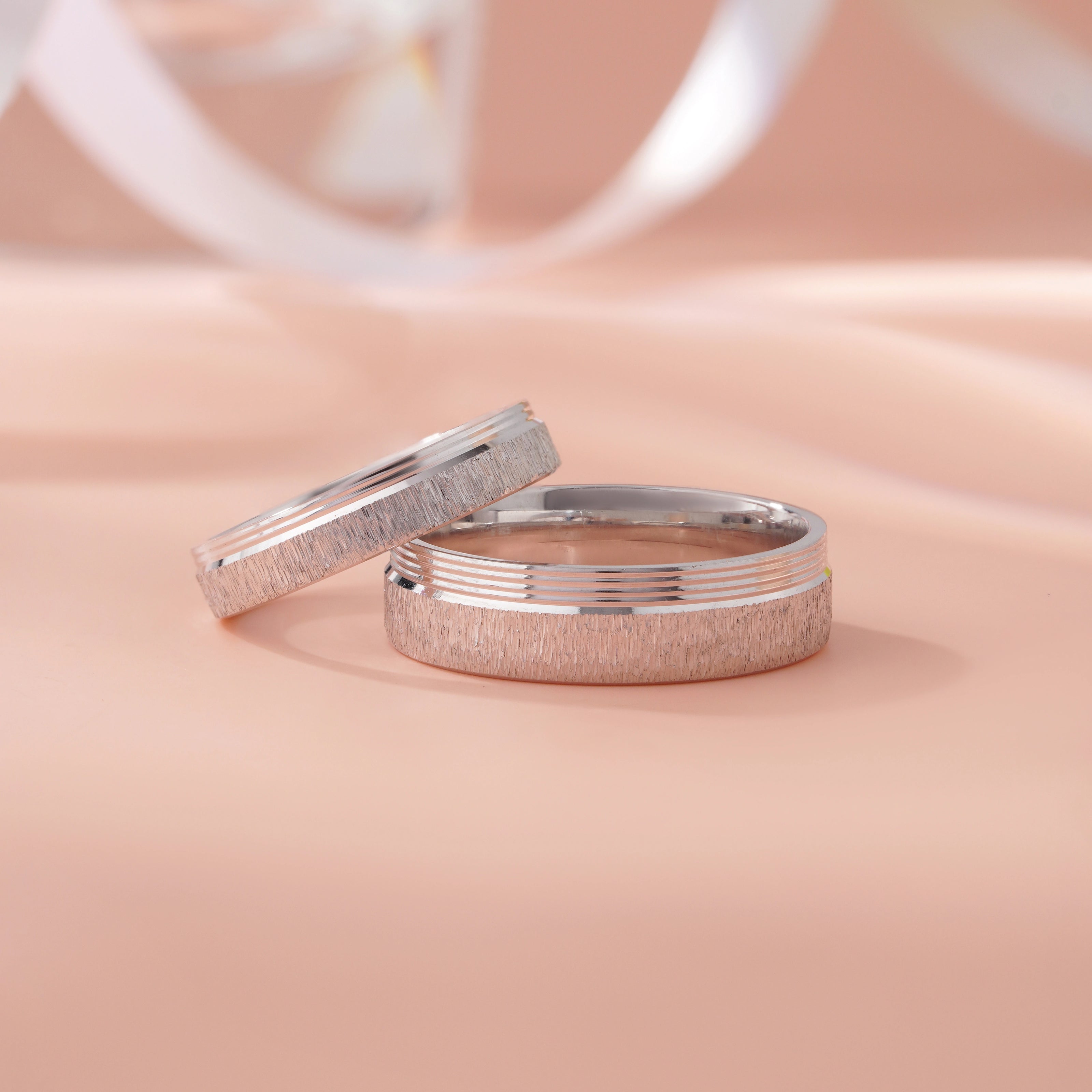 Men’s Sterling Silver Ring with Black Line Detail
