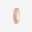 Square Diamond Band Rose Gold Ring