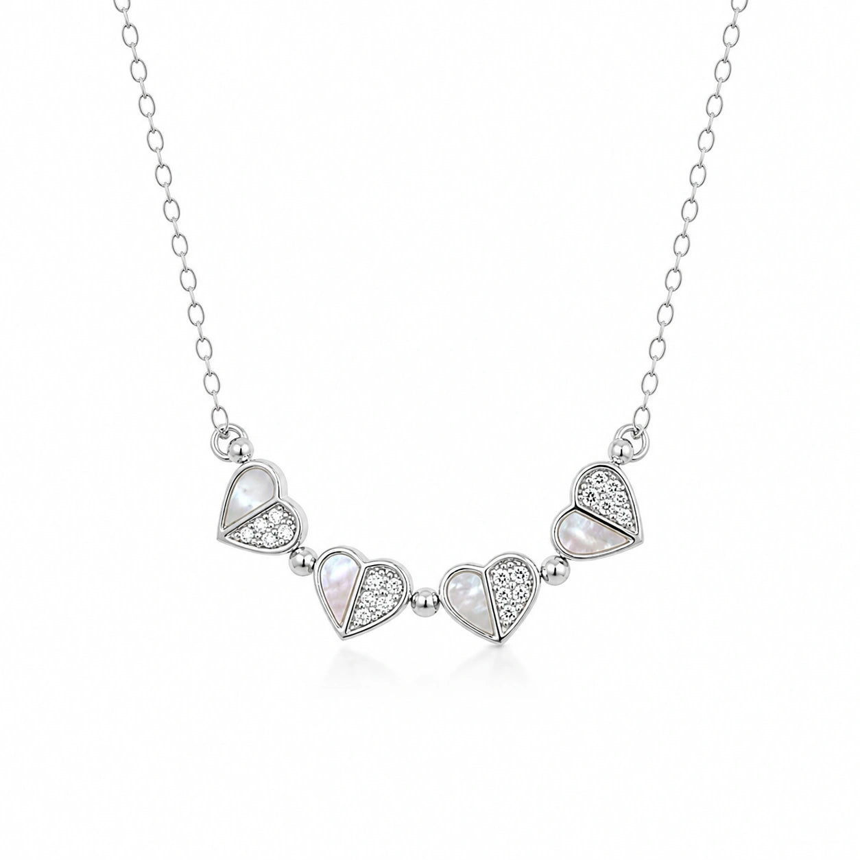 Clover Diamond 925 Sterling Silver Pendant Chain for Women