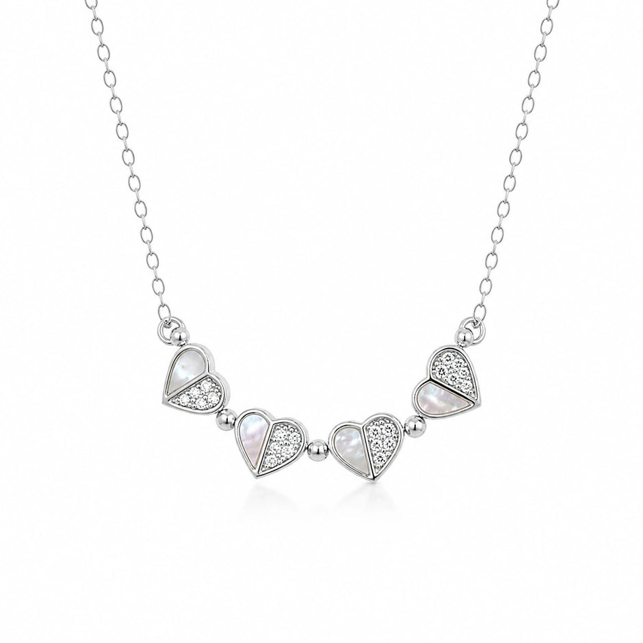Clover Diamond 925 Sterling Silver Pendant Chain for Women