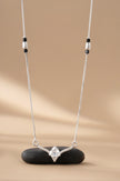 Crown Heart Shape Diamond 925 Sterling Silver Mangalsutra for Women