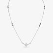 Crown Heart Shape Diamond 925 Sterling Silver Mangalsutra for Women