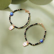 Crowned Cupcake Evil Eye Beaded 925 Sterling Silver Rose Gold Kid's Bracelet
