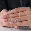 Crystal Leaf Design 925 Sterling Silver Mangalsutra for Women
