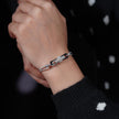 Modern Diamond Cuff Silver Bracelet for Women