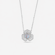 Crystal Bloom Diamond 925 Silver Pendant Necklace