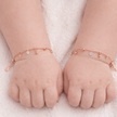 Crystal Drop Design 925 Sterling Silver Rose Gold Kid's Bracelet