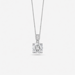 crystal radiance square 925 silver pendant chain